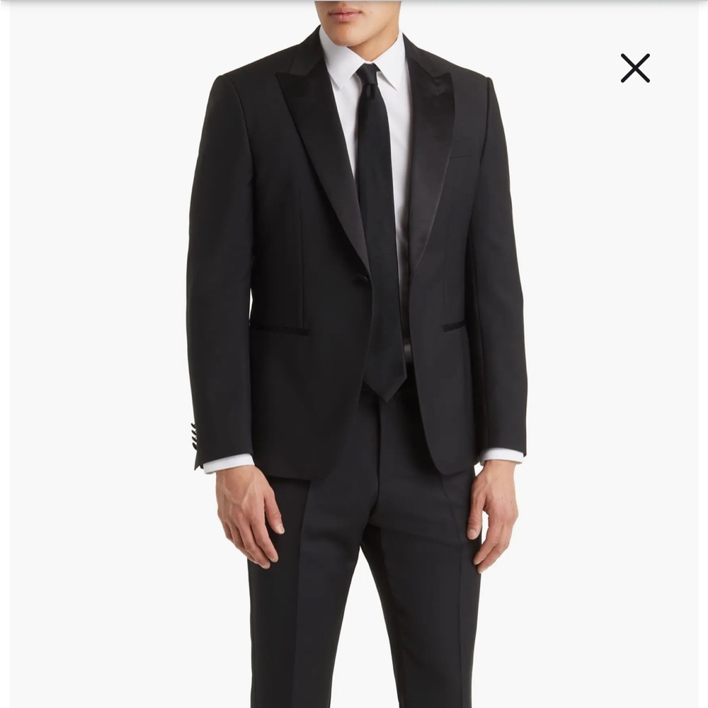 BOSS Huge Solid Wool & Mohair Tuxedo